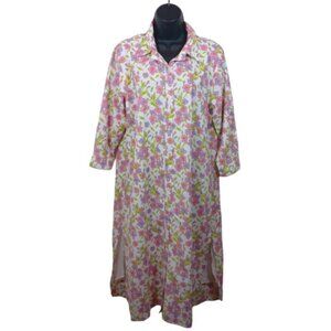 Victoria Dunn Floral shirt dress size Medium